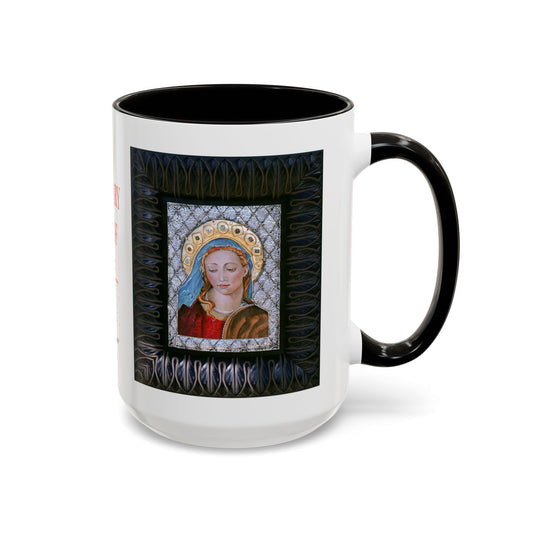 Hail Mary full of Grace - Colorful Mug  by Artist Marie Frederique