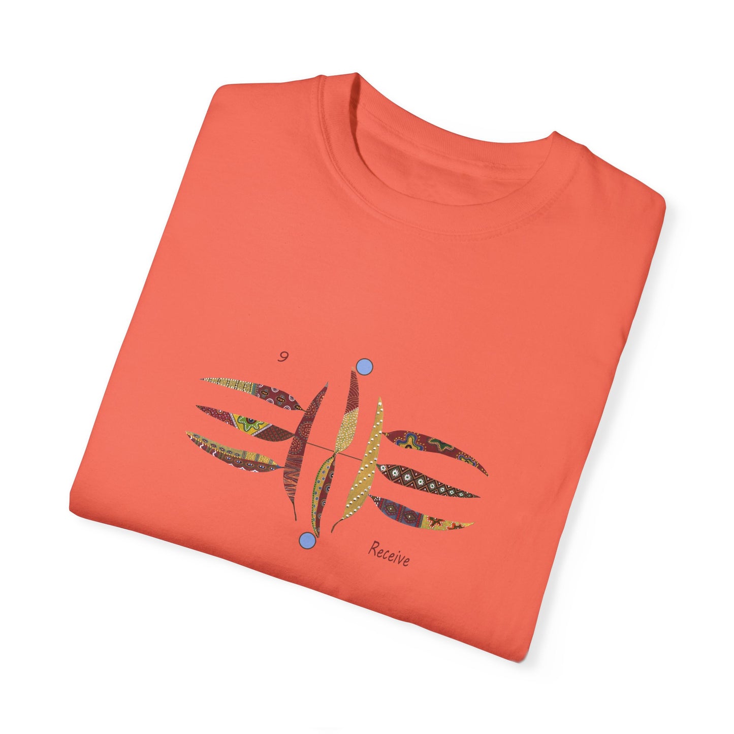 Essassani symbol # 9 "Receive" - Unisex Garment-Dyed T-shirt by Artist Marie Frederique