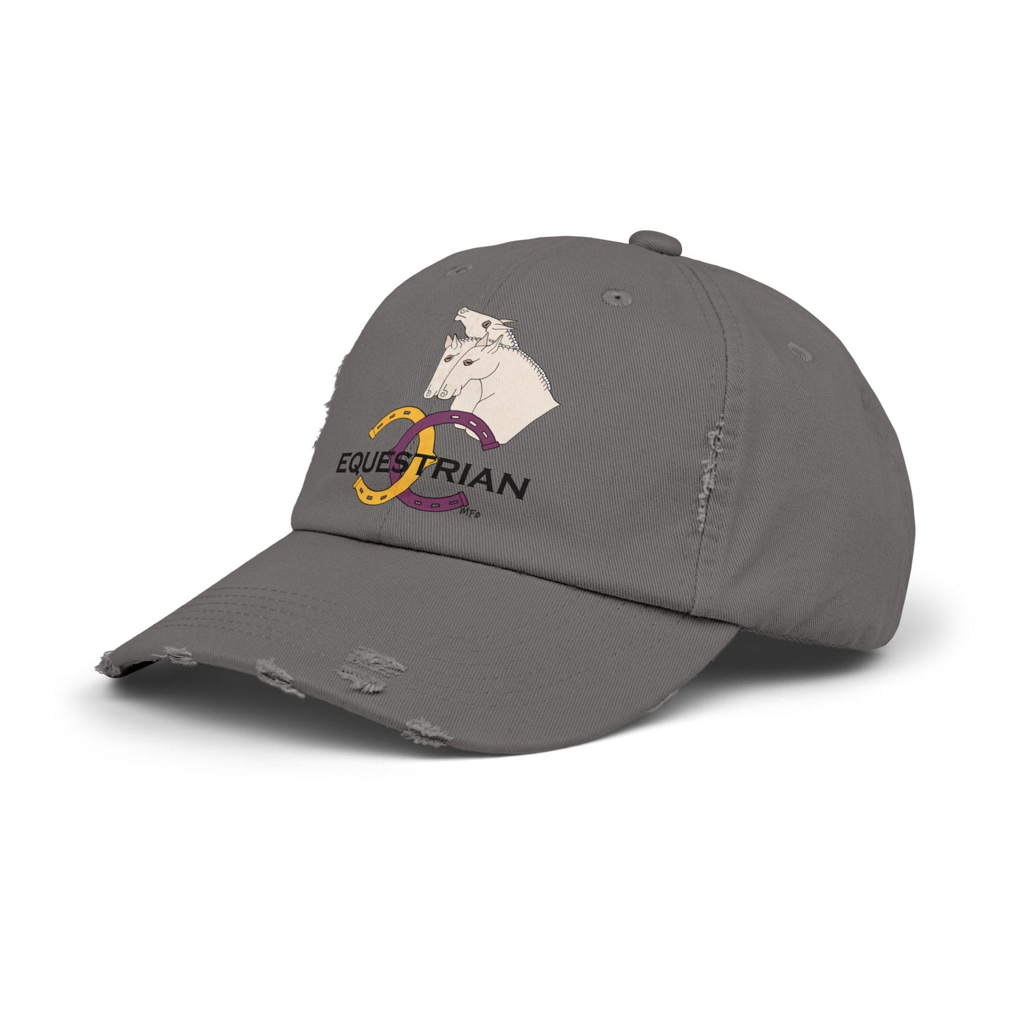 EQUESTRIAN CTS, Unisex Distressed Cap by artist Marie Frederique