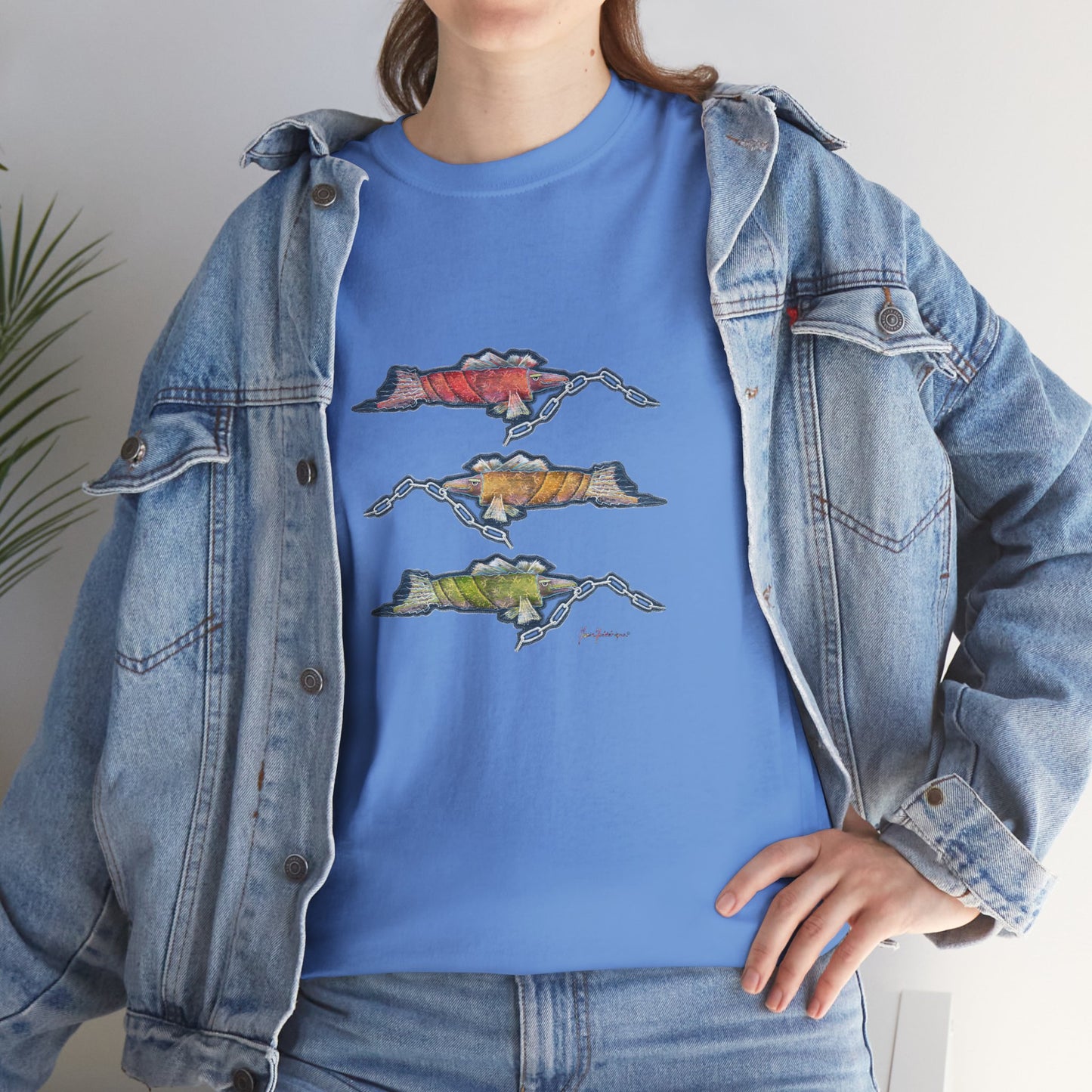 Trio Snout fish T-Shirt — fishing Tee by artist Marie Frederique