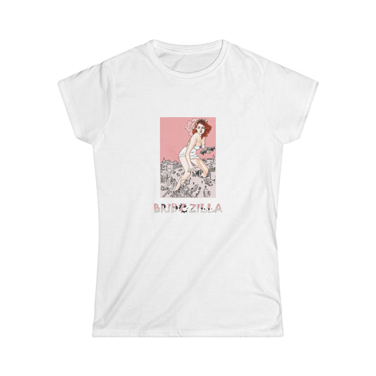 Retro Bridezilla Graphic Womens Softstyle Tee by artist Marie Frederique