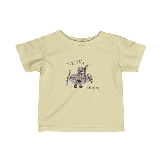 PEANUT AIR, "Flying" Super cute Designer wear Infant Fine Jersey Tee by artist Marie Frederique