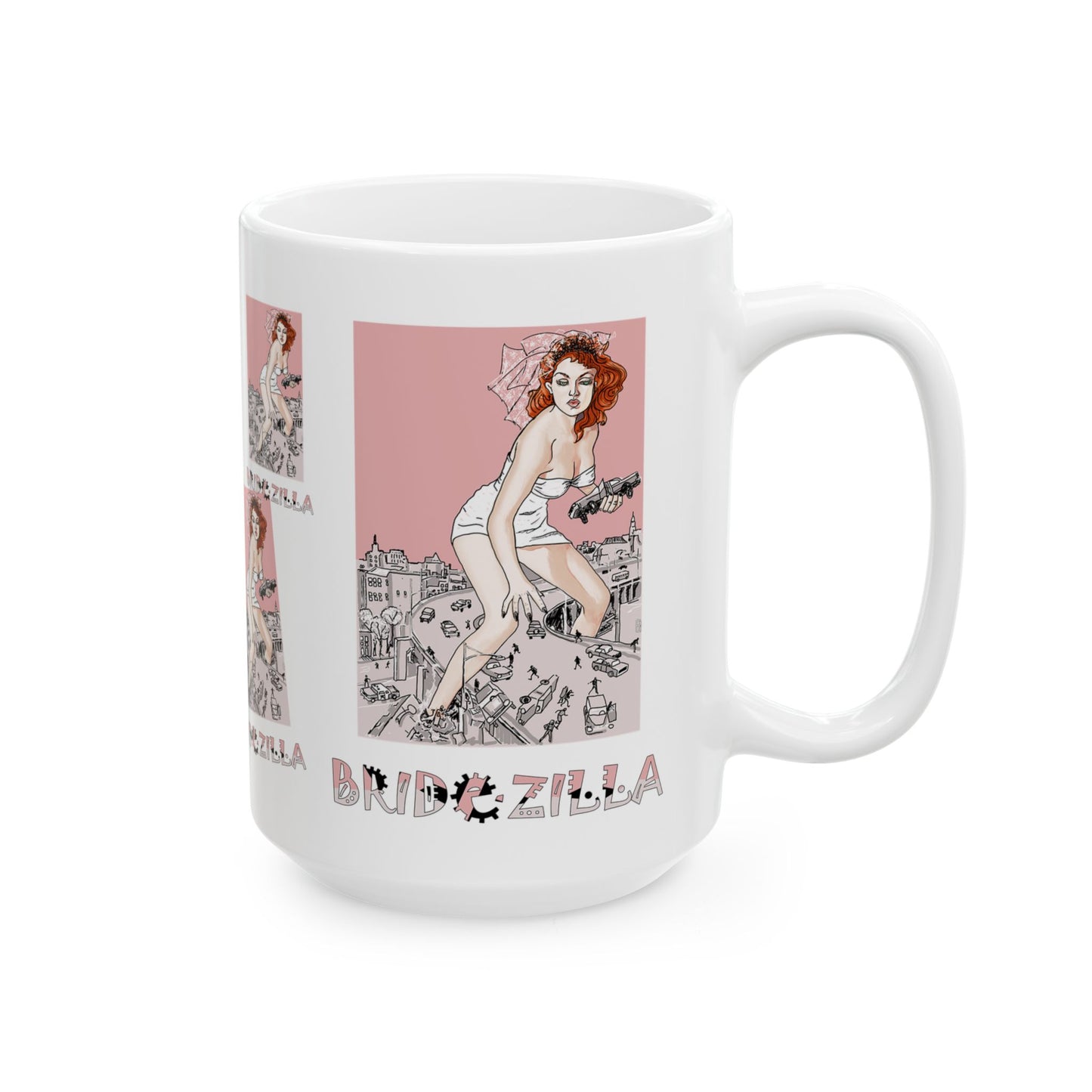 Bridezilla Comic Character mug by artist Marie Frederique
