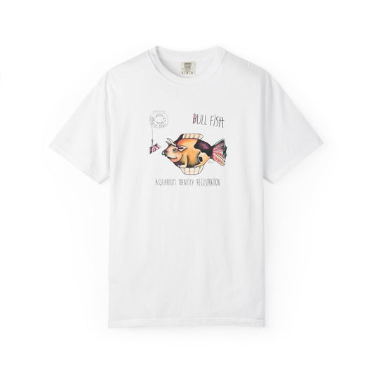 Bull Fish Unisex T-shirt - The Fishbowl Collection by artist Marie Frederique