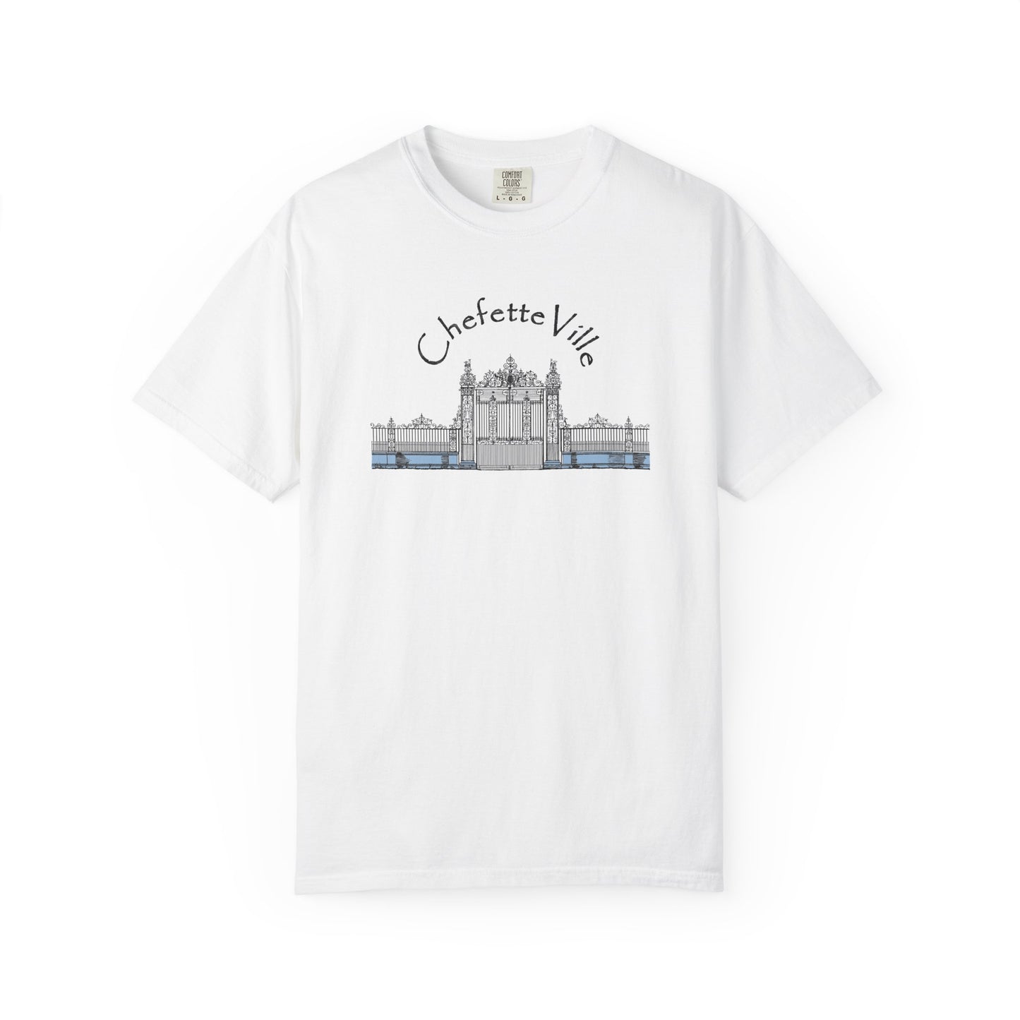 ChefetteVille Landmark Tee — Gate Graphic T-Shirt by artist Marie Frederique