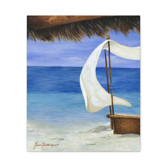 Vacation Beach Cabana by artist Marie Frederique