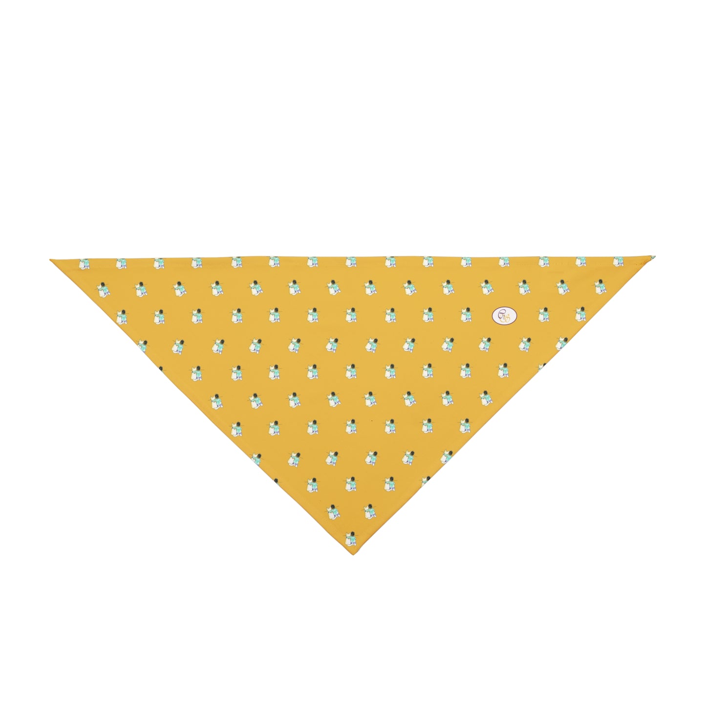 CTS Pet Bandana in gold available in 2 sizes By Artist Marie Frederique