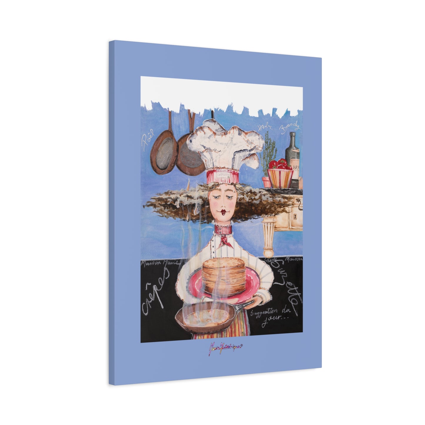 Chef Art Canvas Print — Crepe Susette from Chefetteville collection by artist Marie Frederique