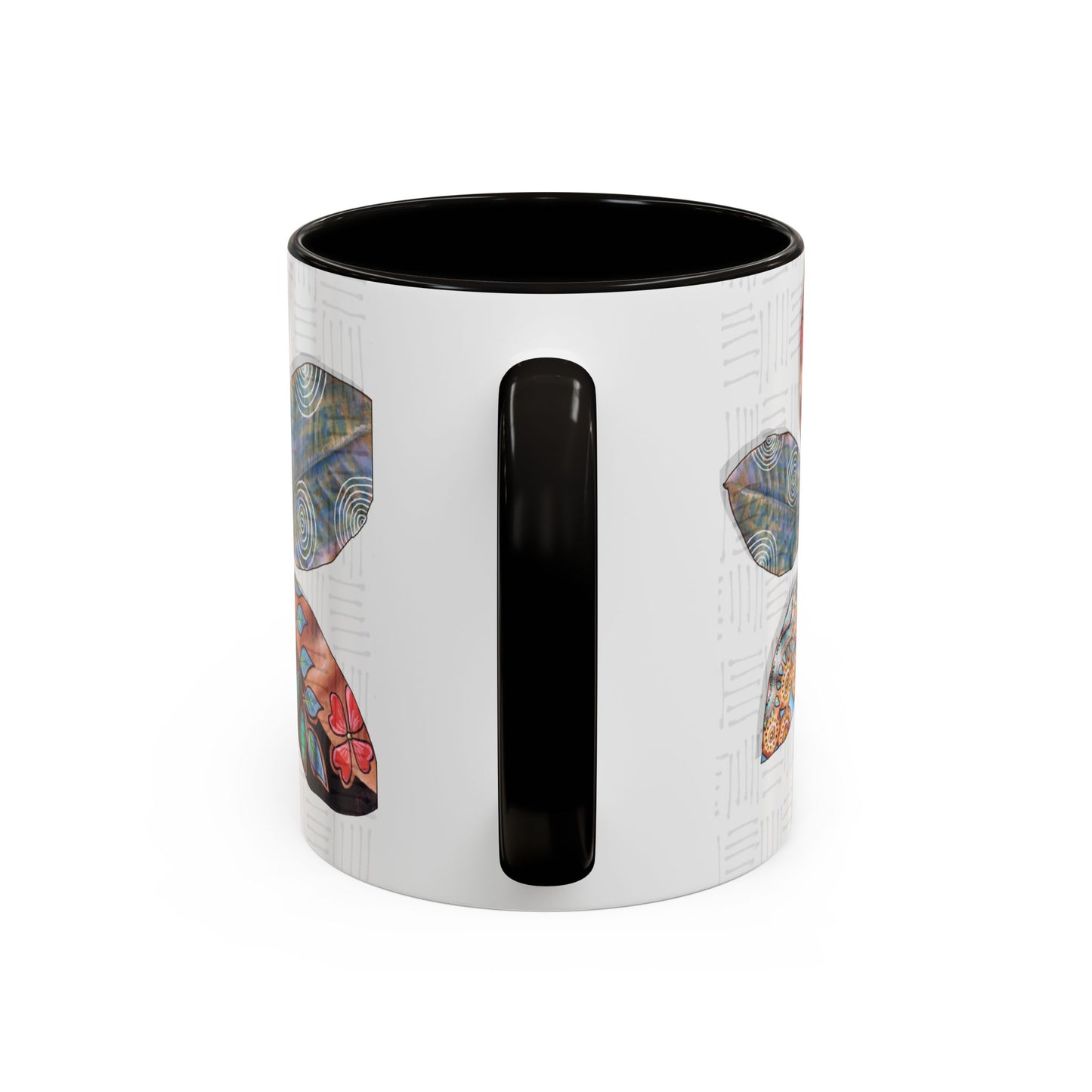 Painted Leaves Mug by Artist Marie Frederique
