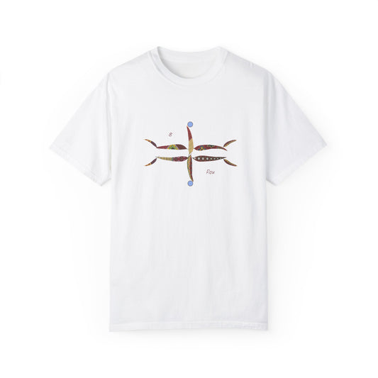 Essassani symbol # 8 "Flow" - Unisex Garment-Dyed T-shirt by Artist Marie Frederique