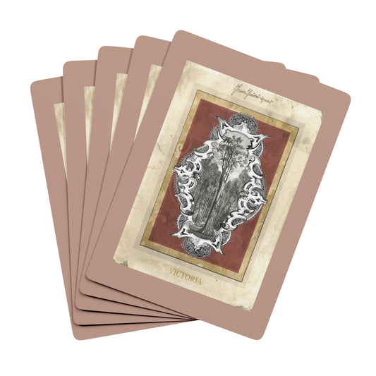 Parchment Dendrology Bridge/Poker Playing Cards Set - Classic Tree study by artist Marie Frederique
