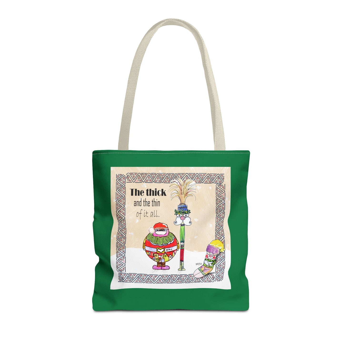 Christmas Tote Bag by artist Marie Frederique