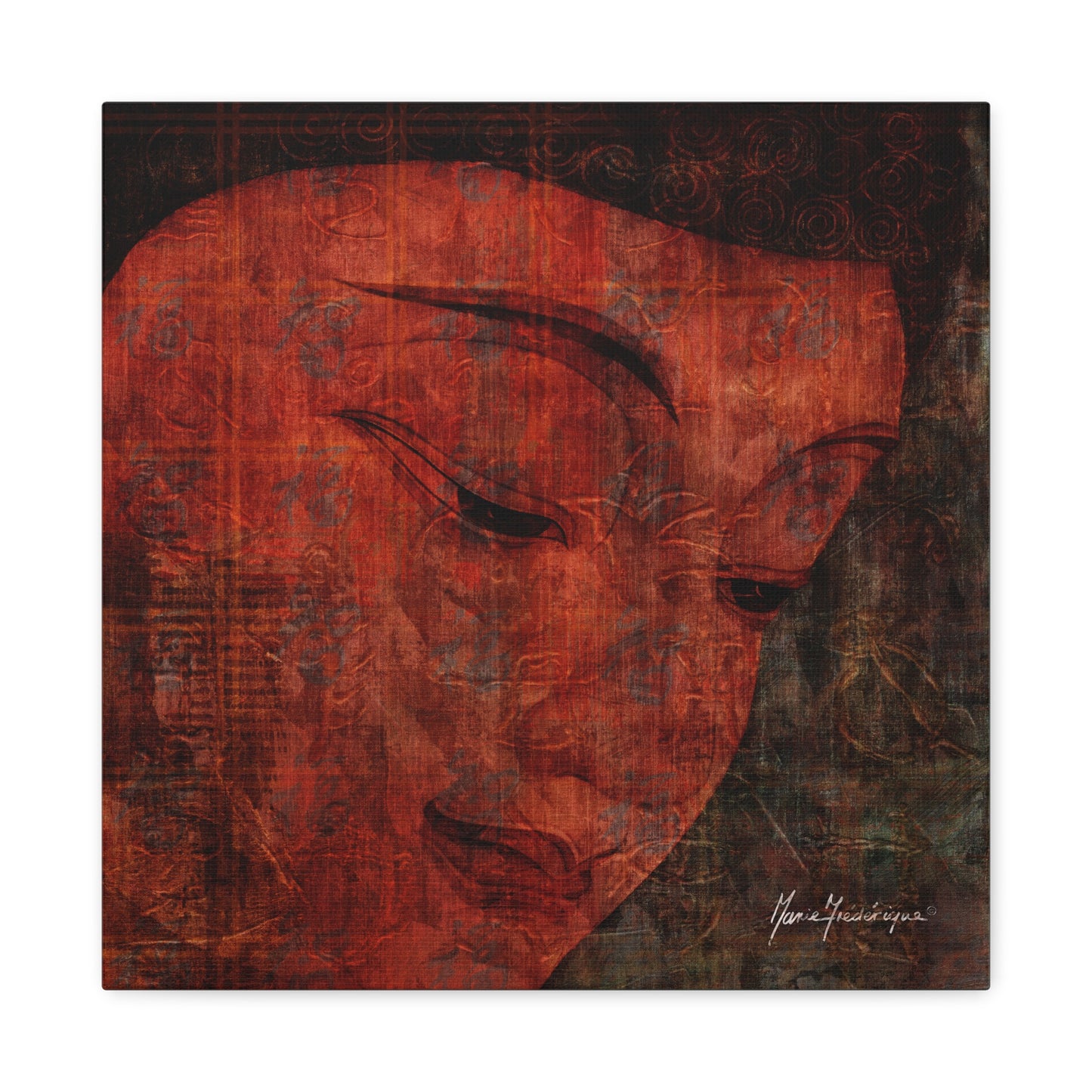 Buddha Smile, elegant, sophisticated print by artist Marie Frederique