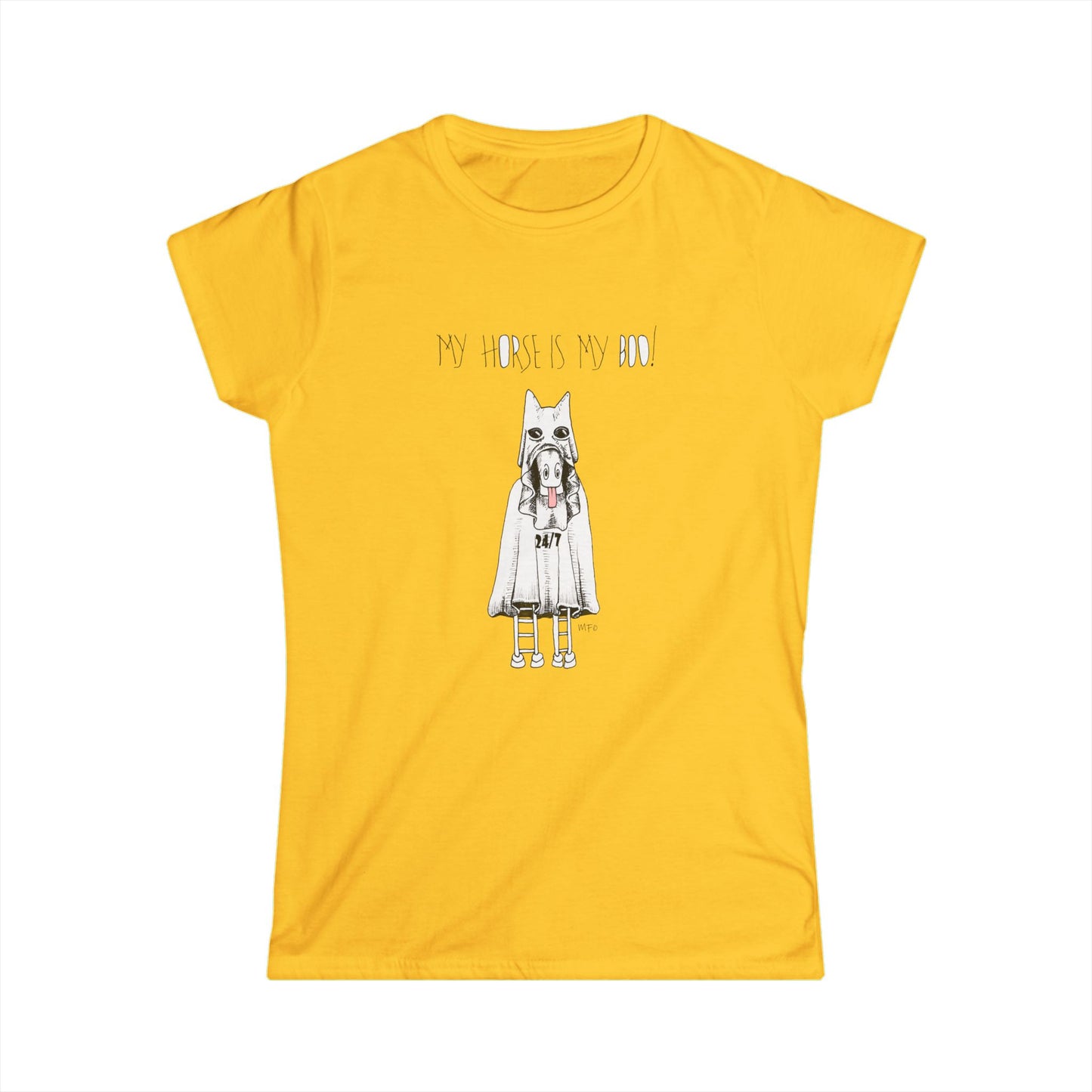 Funny Horse Graphic Women's Tee by artist Marie Frederique