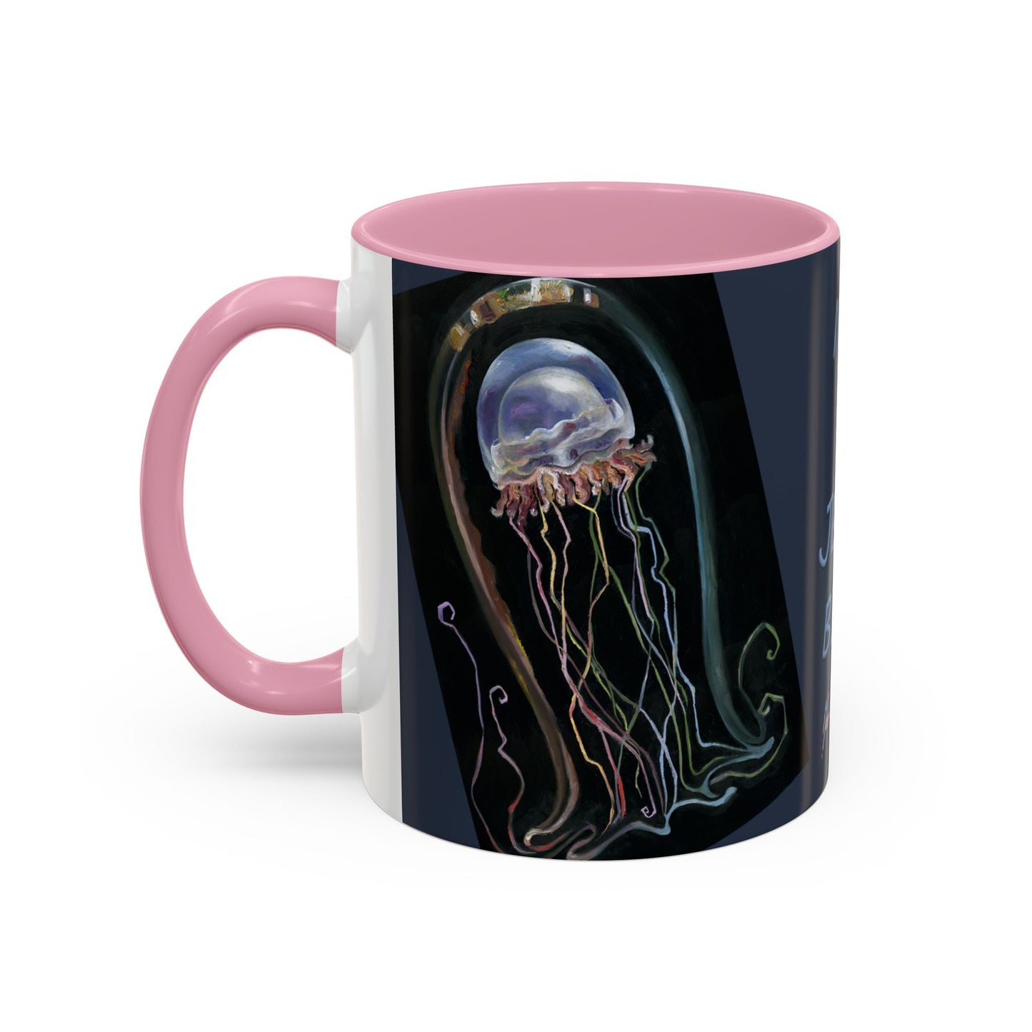 Jelly Fish - "Not a Jelly Bean" Colorful Mug by artist Marie Frederique