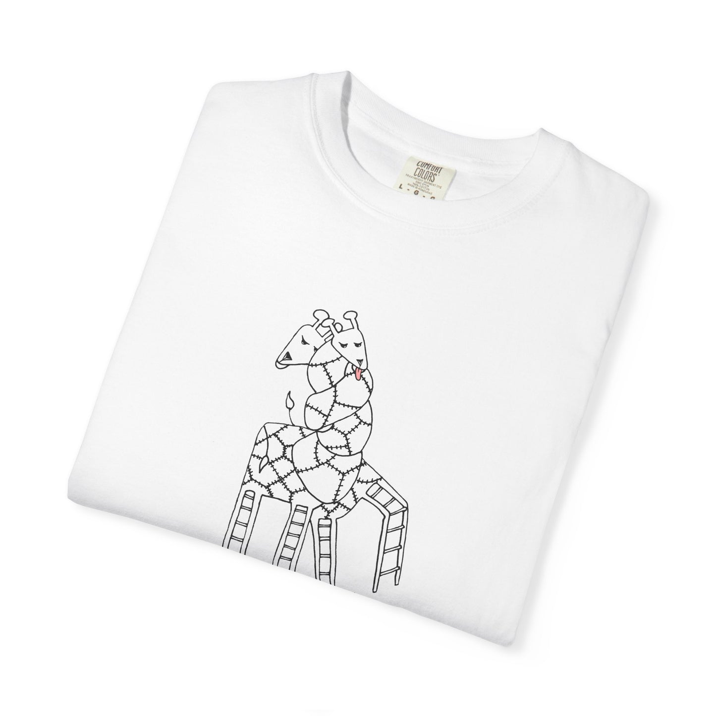 Entangled Embrace Giraffe T-shirt by artist Marie Frederique