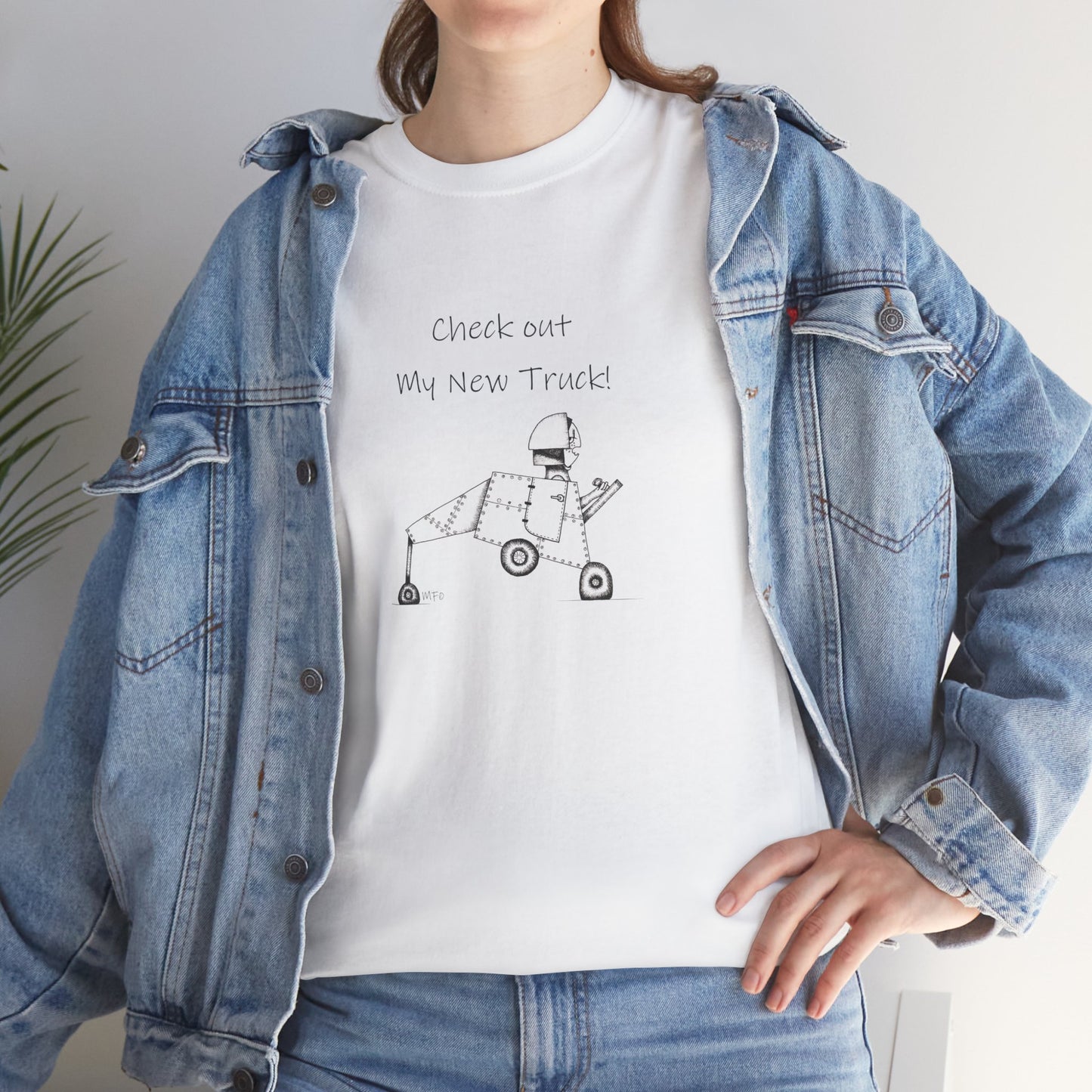 Truck - "Check out my new Truck!"  Unisex Heavy Cotton Tee by artist Marie Frederique