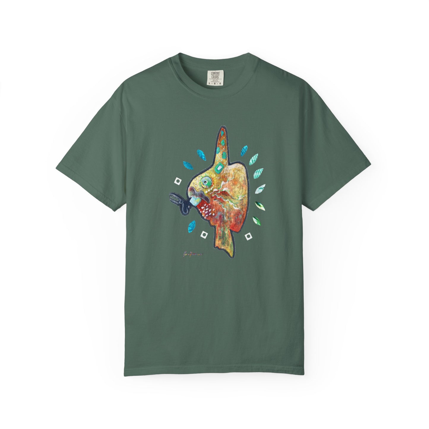 Fun Sunfish T-Shirt — Watercolor Sea Creature Tee by artist Marie Frederique