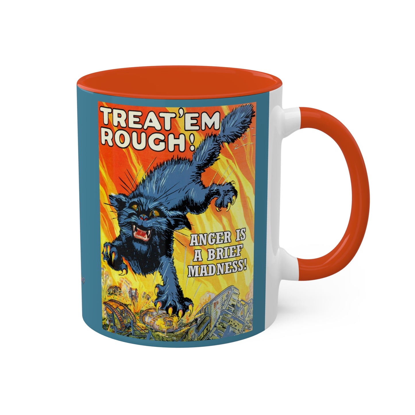 Poster Mug "Anger is a brief madness" - Colorful Mugs in 3 colors, 11oz