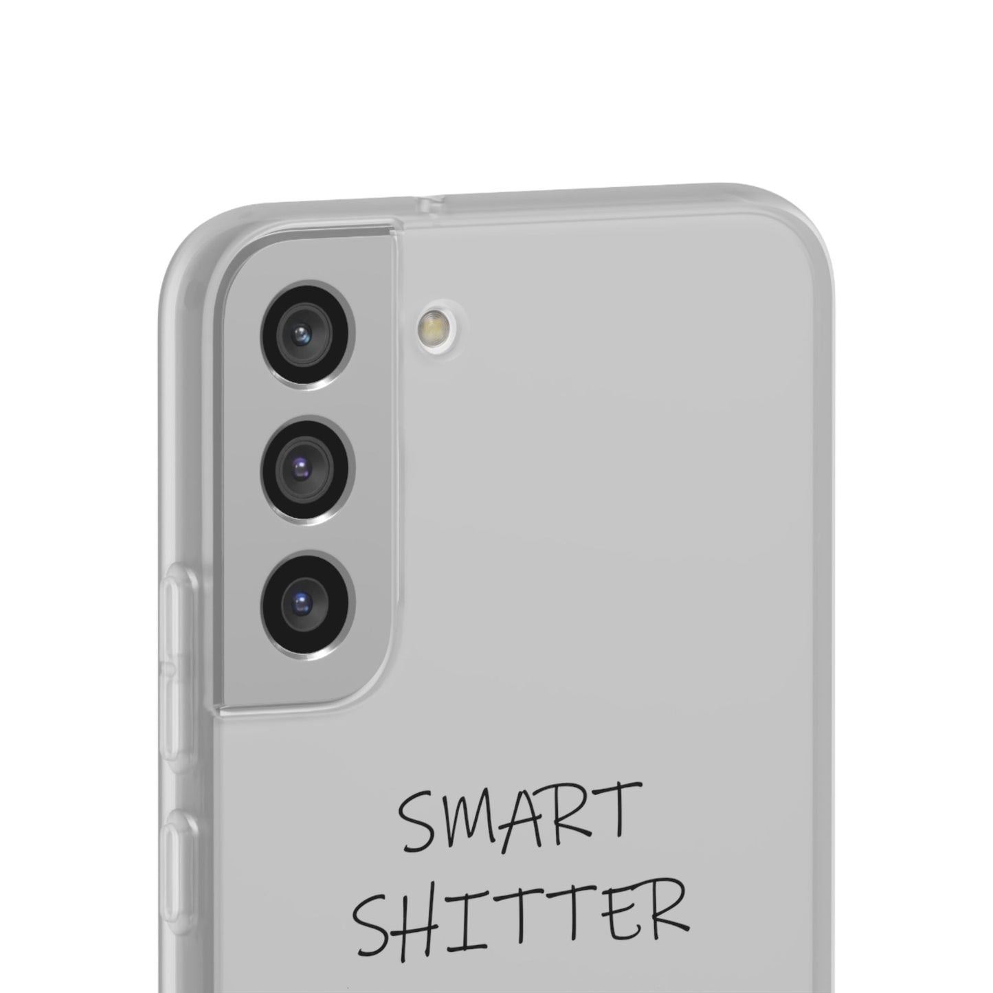 SMART SHITTER, with a Mandala Flower in black and white, Adult Humor phone case - Flexi Cases by artist Marie Frederique