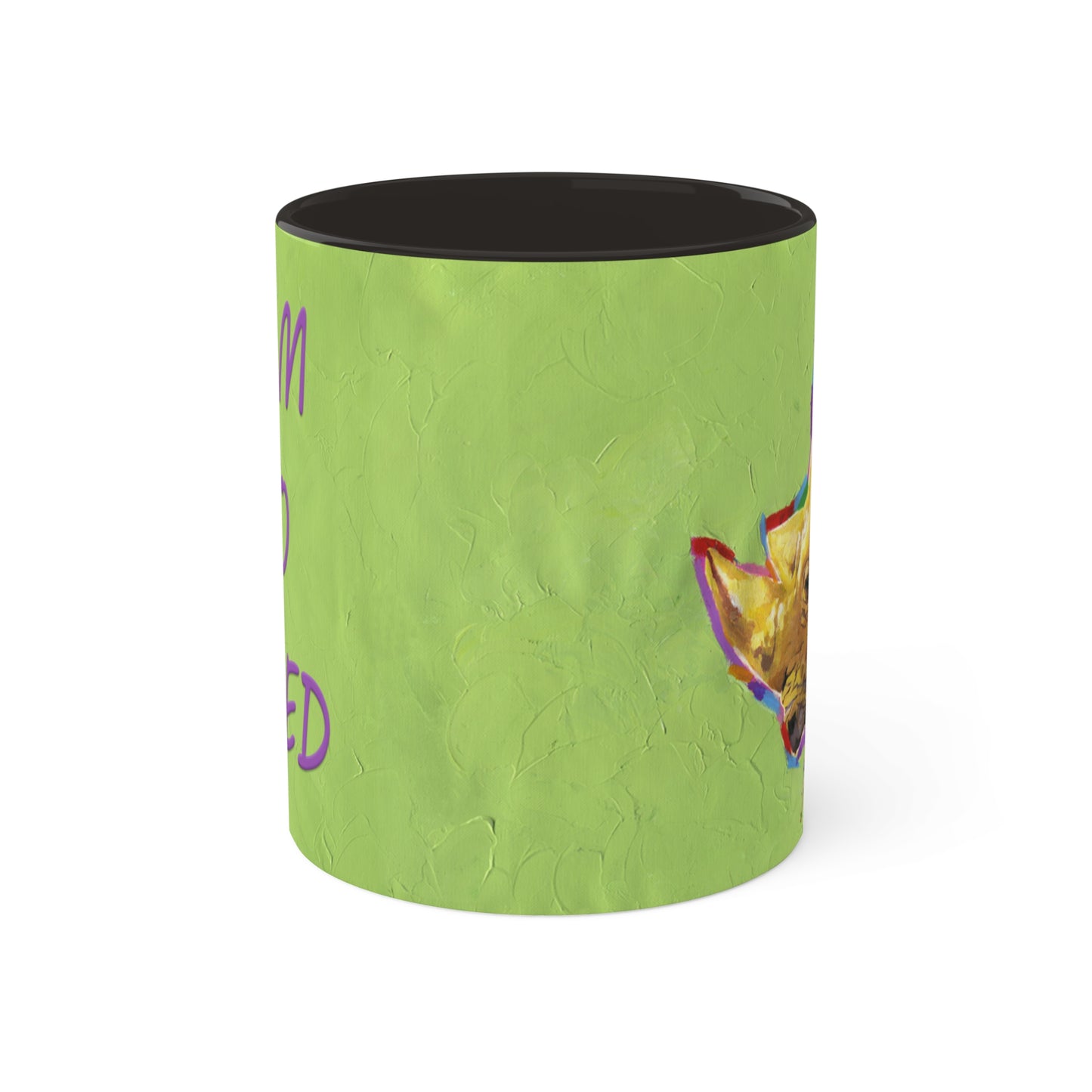 I AM so Tired - Rhinoceros Colorful Mug in 5 colors, 11oz By Artist Marie Frederique