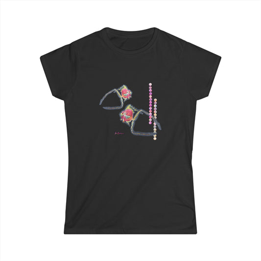 Rose Fish Graphic Tee — Feminine Art T‑Shirt by artist Marie Frederique
