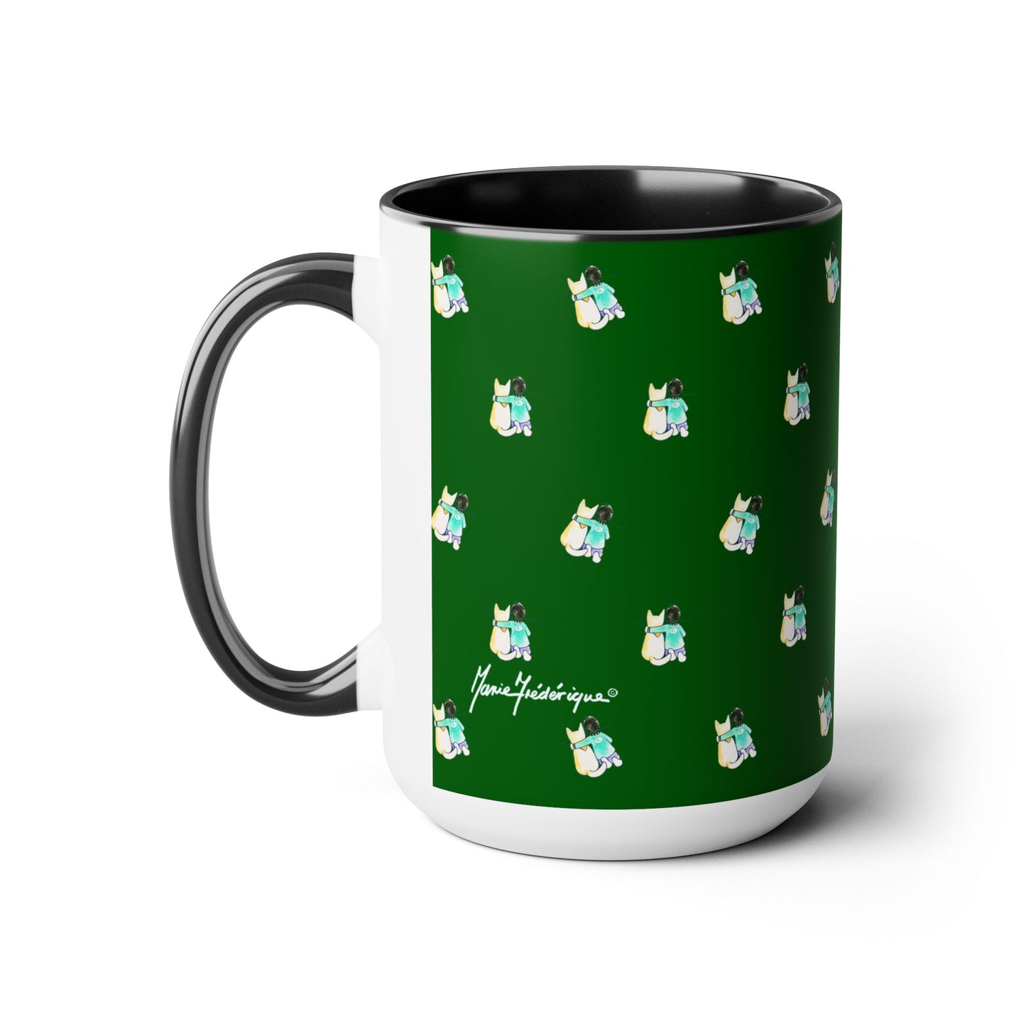 CTS Green - Coffee Mug in 2 colors, Black or Blue, 15oz by Artist Marie Frederique