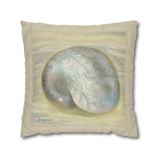 Serene shell 1, Faux Suede (Pillowcase only) by artist Marie Frederique