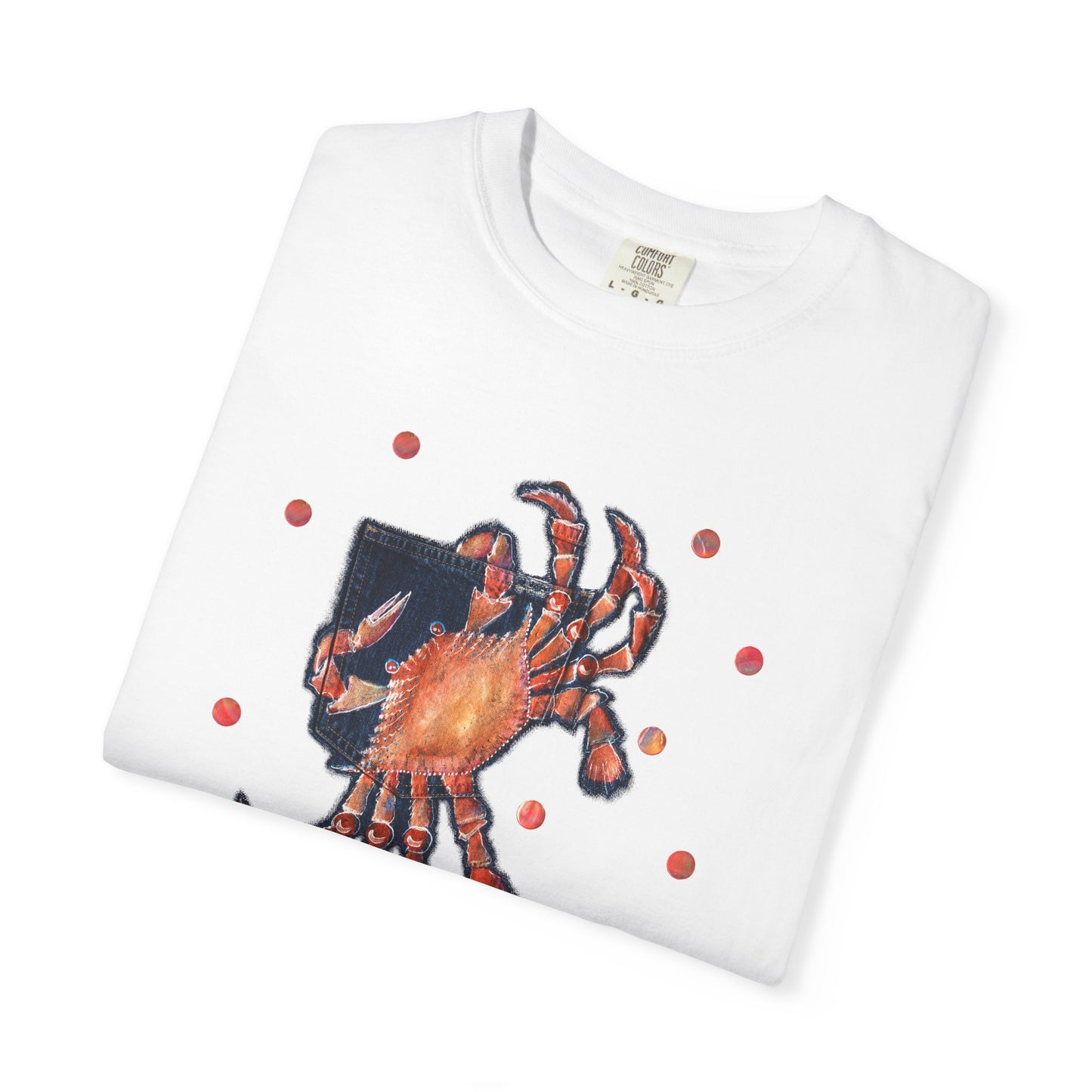 Crab Graphic T-Shirt — Retro Coastal Art by artist Marie Frederique