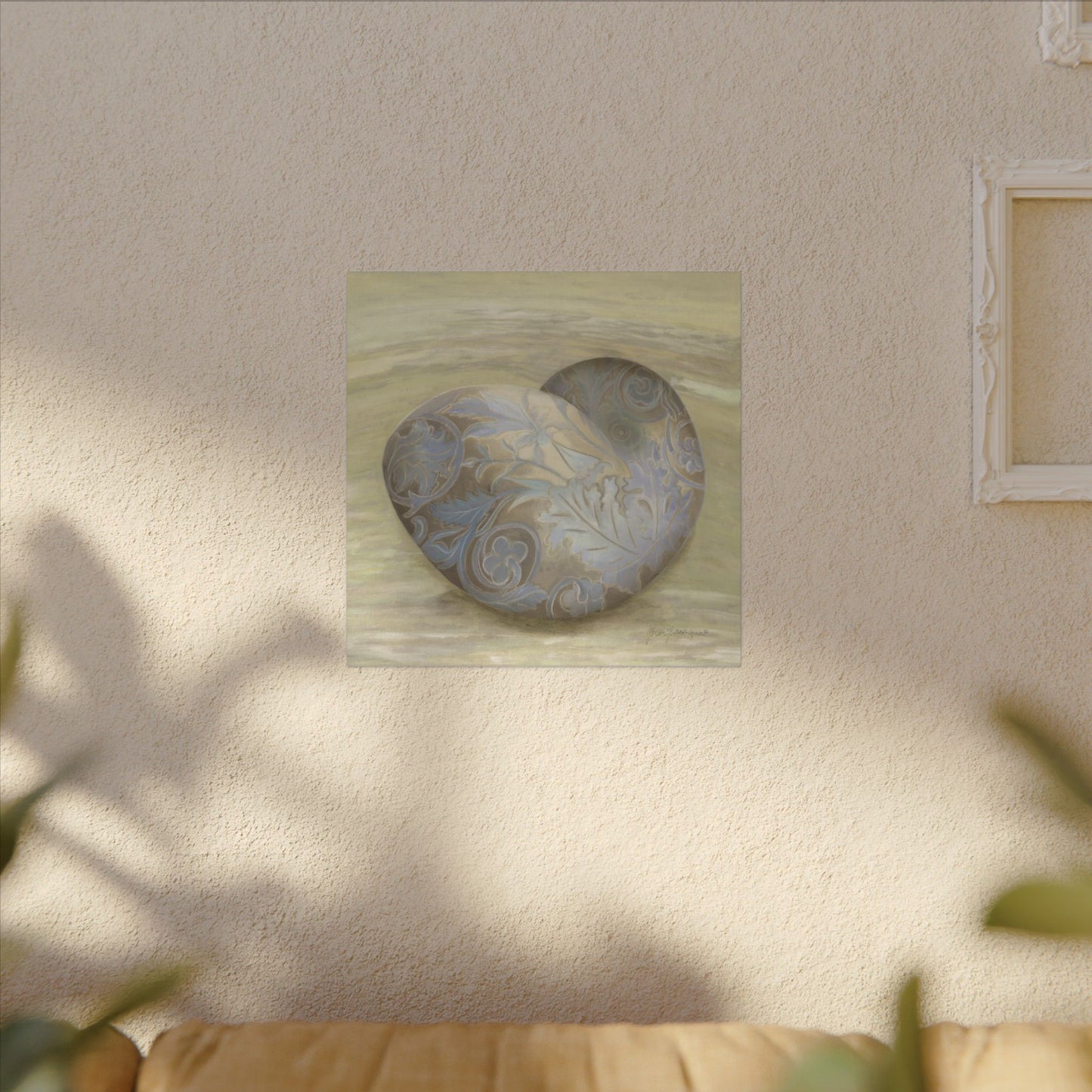 Serene Shell 2 printed Art Canvas by artist Marie Frederique