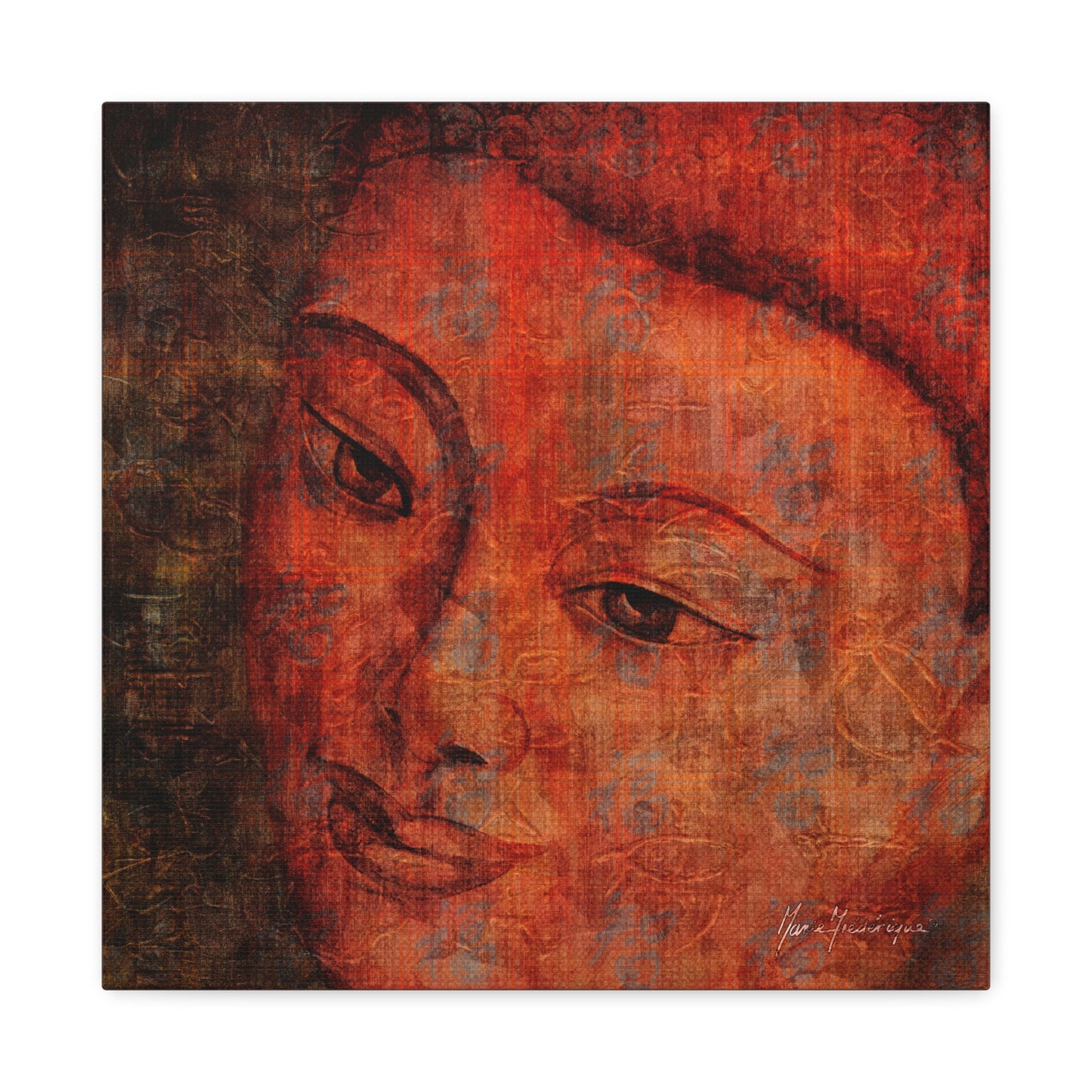 Buddha Portrait, elegant, sophisticated print by artist Marie Frederique