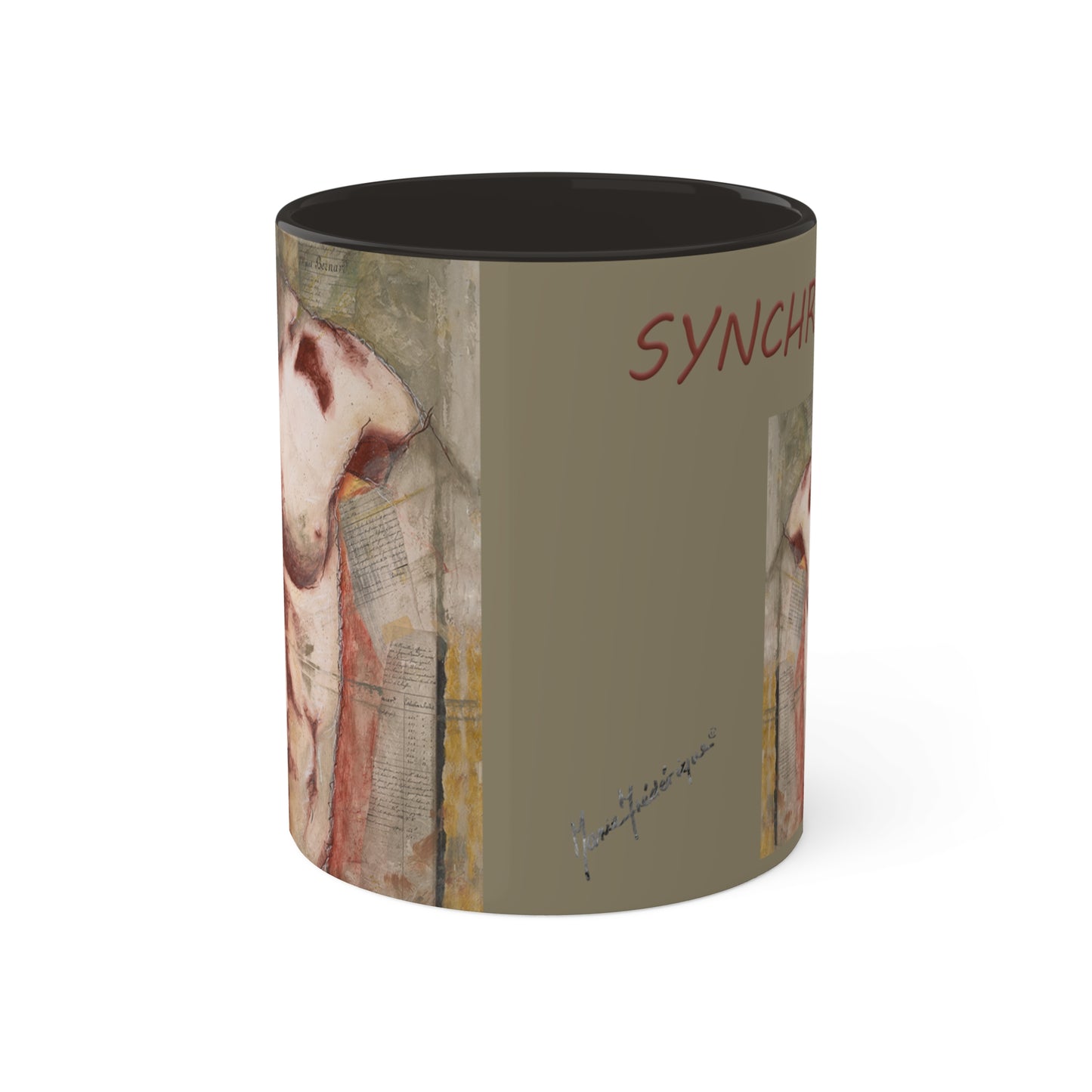 Synchronicity, Classical Statue - Colorful Mugs, 11oz by Artist Marie Frederique