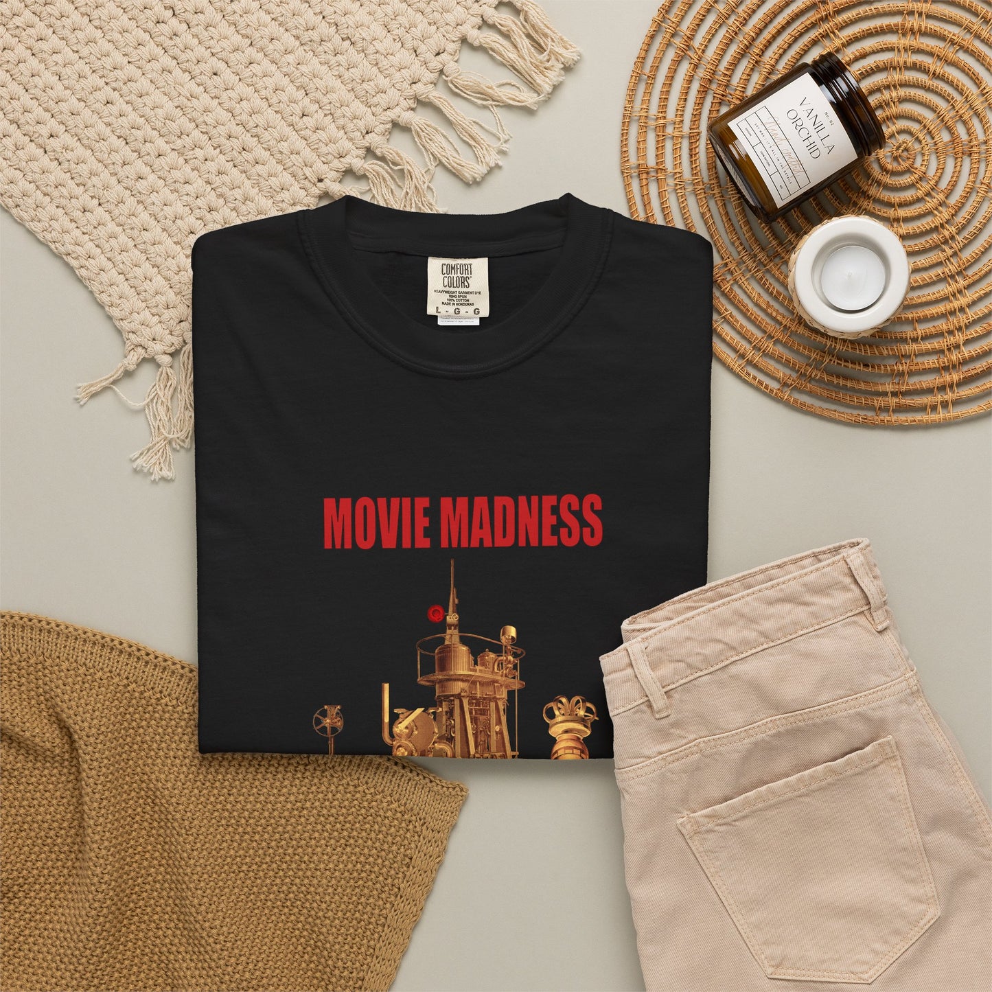 Movie Madness T-Shirt — "Men and Their Machines" Vintage Film Art Tee by artist Marie Frederique