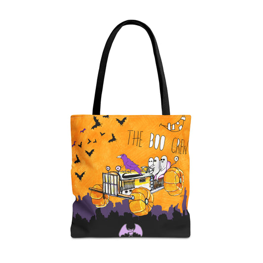 Halloween Tractor Boo Crew, Tote Bag by artist Marie Frederique