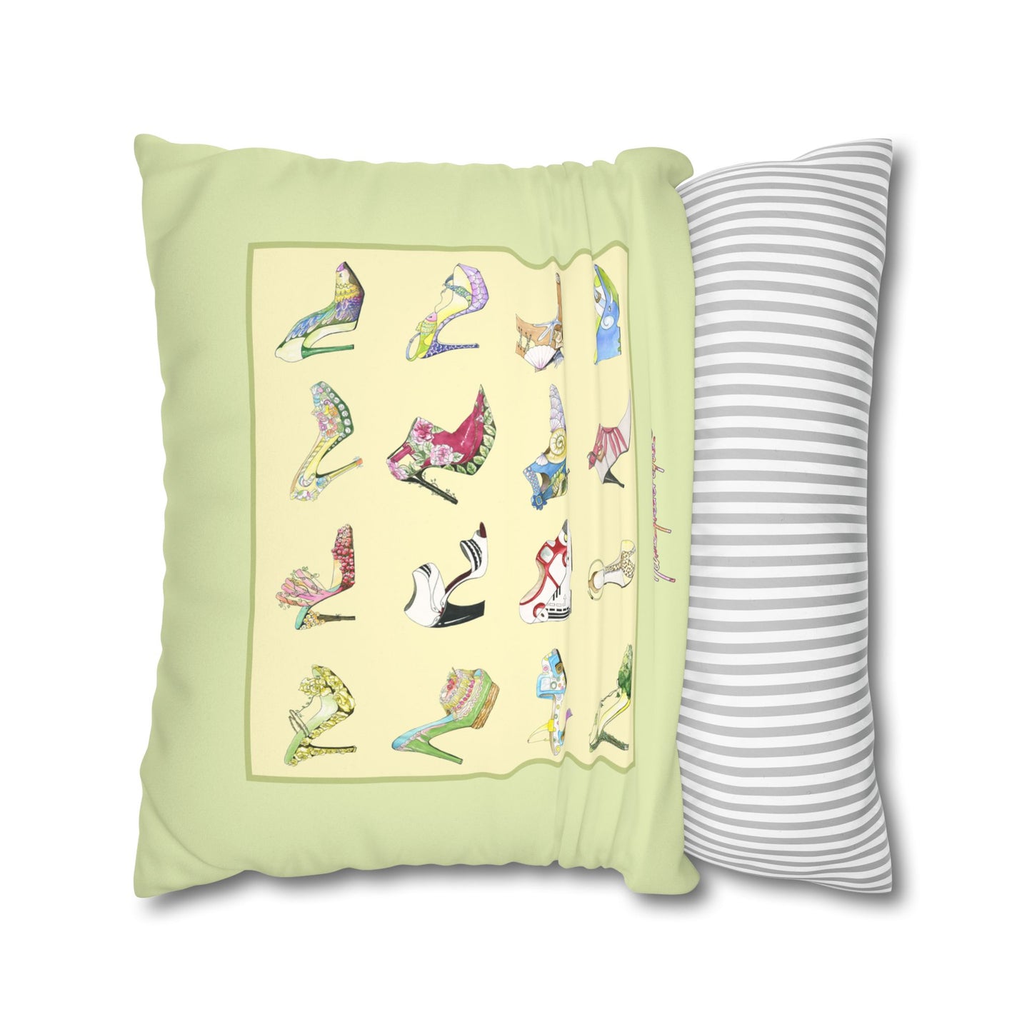 Decorative Shoes Pillowcase — High Heel Shoe Collection by artist Marie Frederique