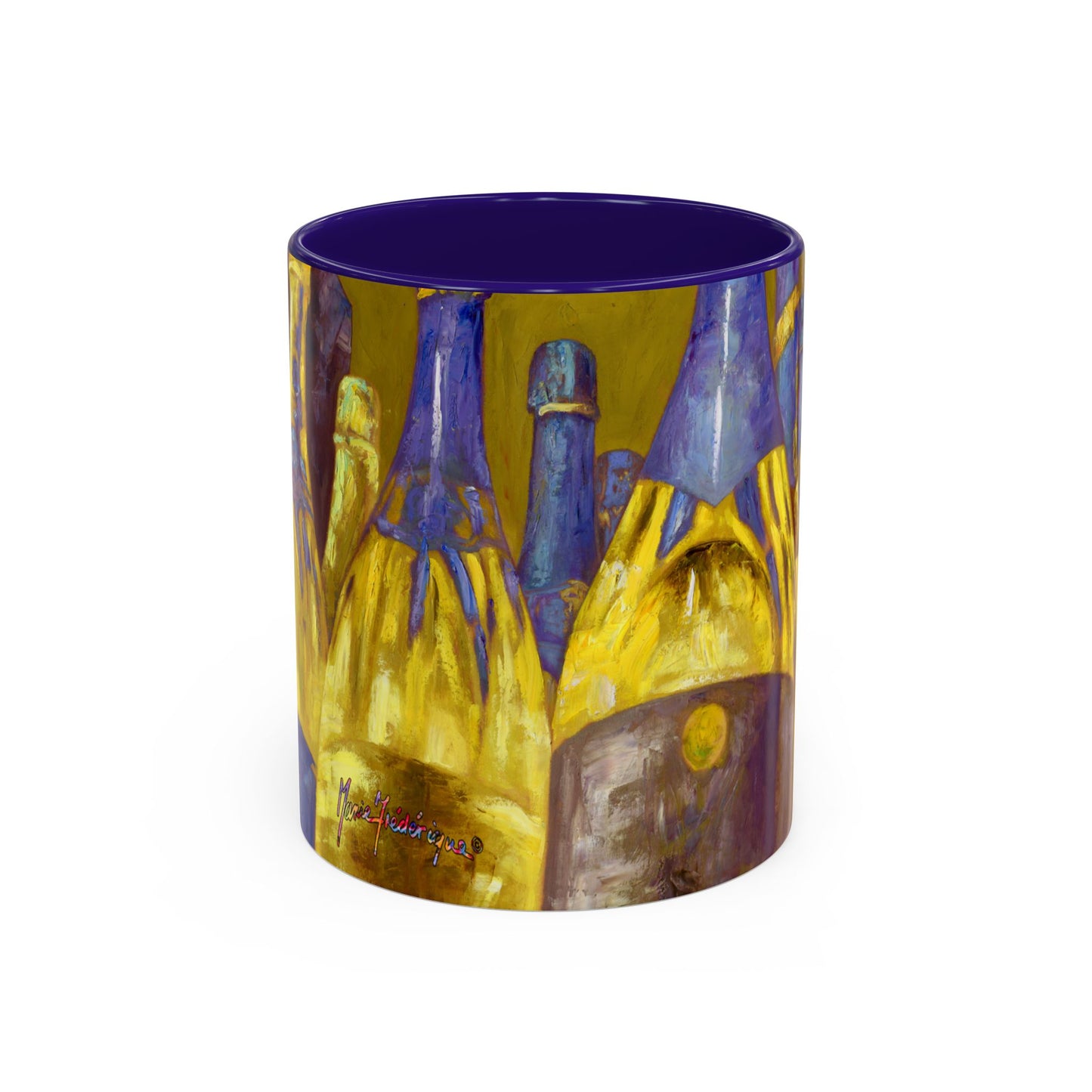 Celebration Pop my Cork! Colorful Mugs (11oz, 15oz) by artist Marie Frederique