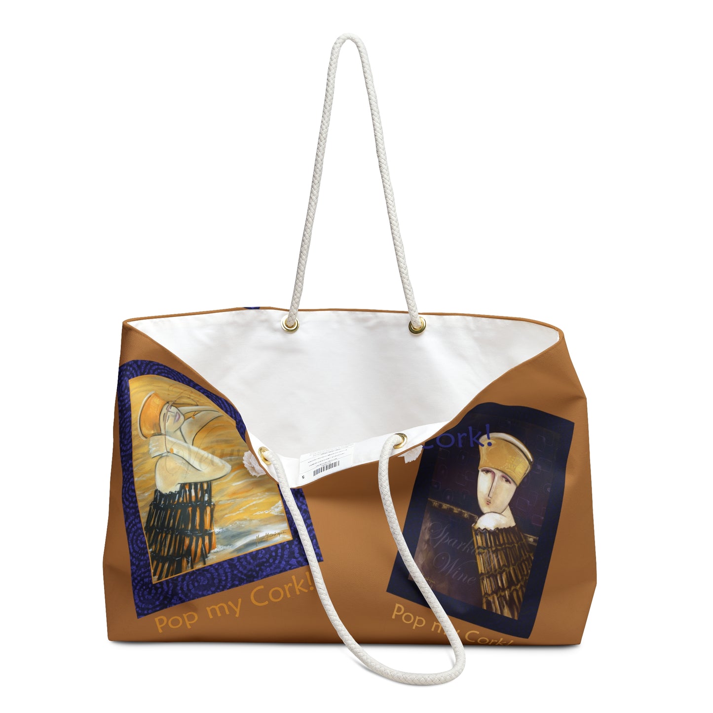 Celebration, Pop my Cork! Weekender Bag by artist Marie Frederique