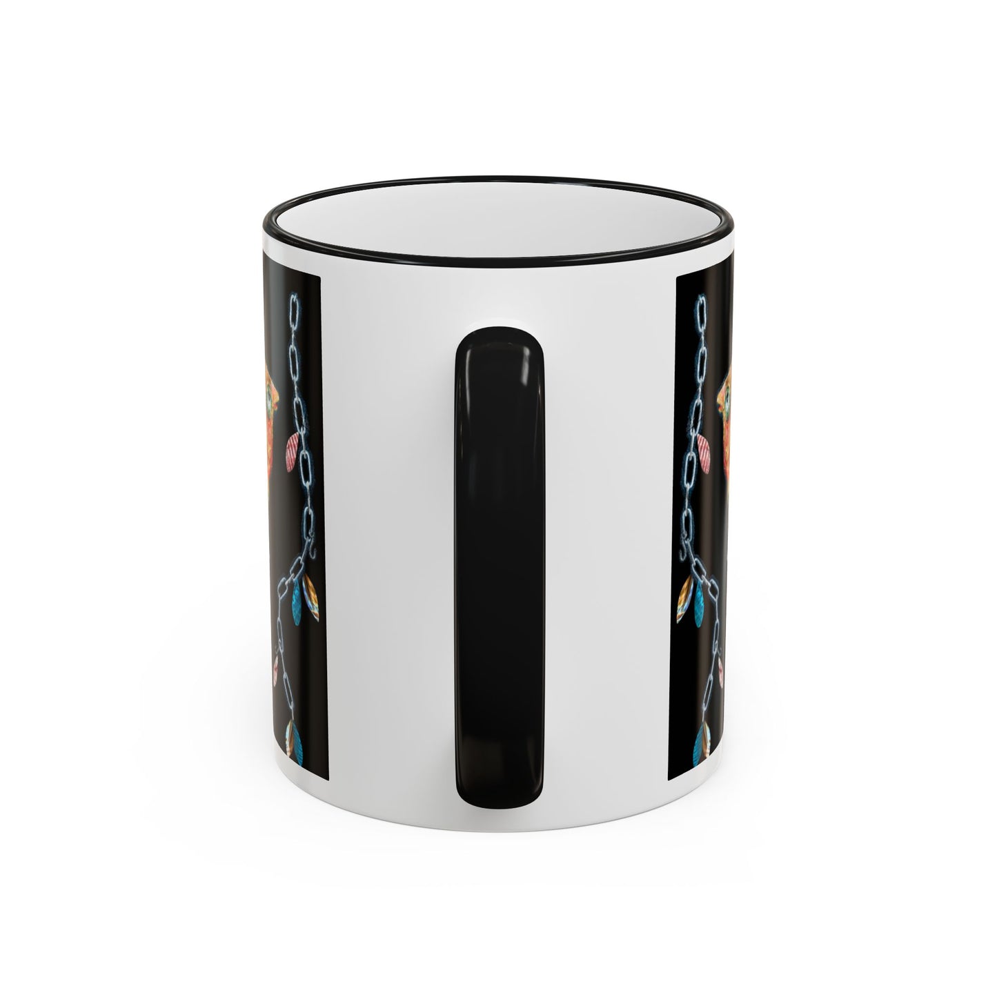 Angel Fish Artistic Sea Creature - Accent Rim Mug 11oz & 15oz by artist Marie Frederique