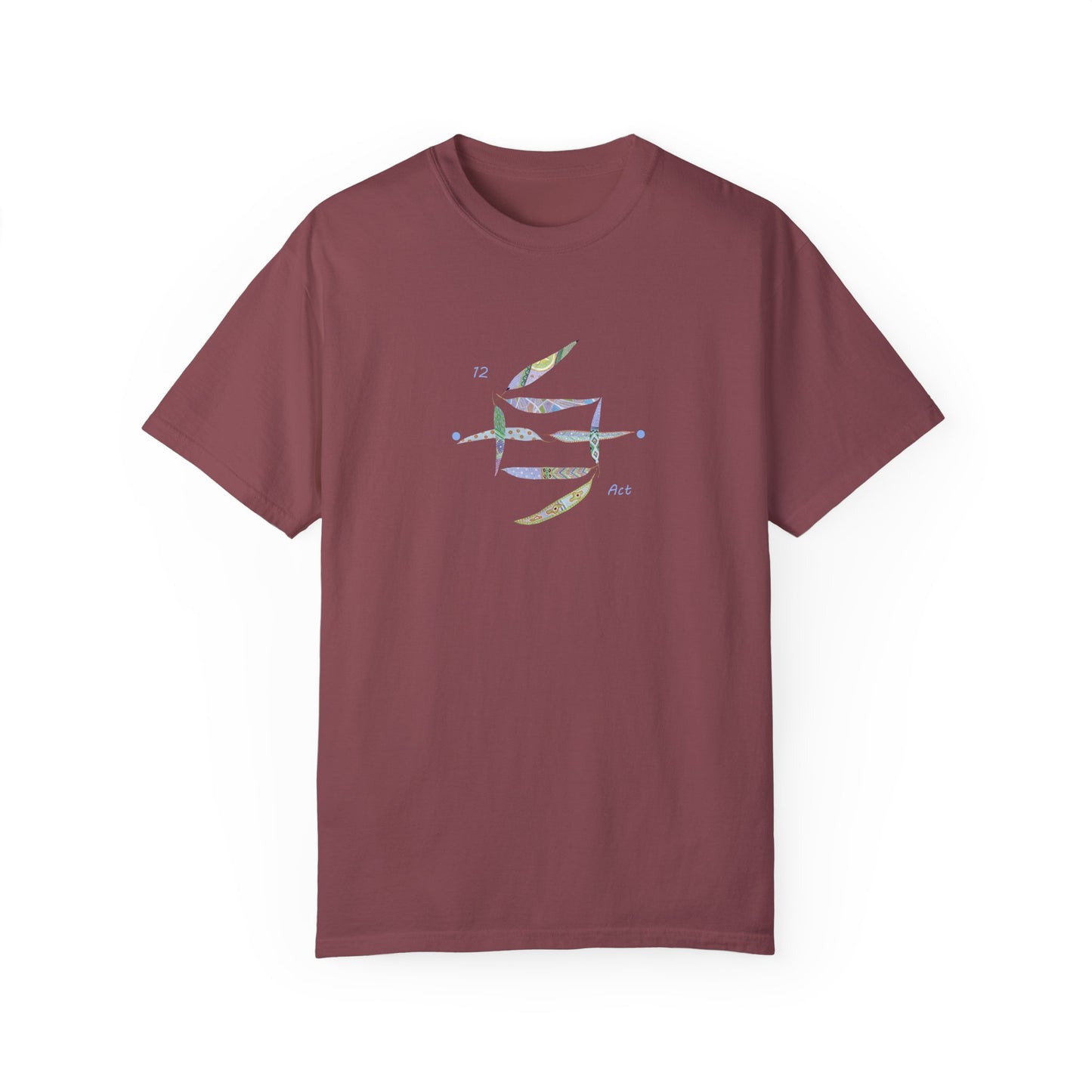 Essassani symbol # 12 "Act" - Unisex Garment-Dyed T-shirt by Artist Marie Frederique