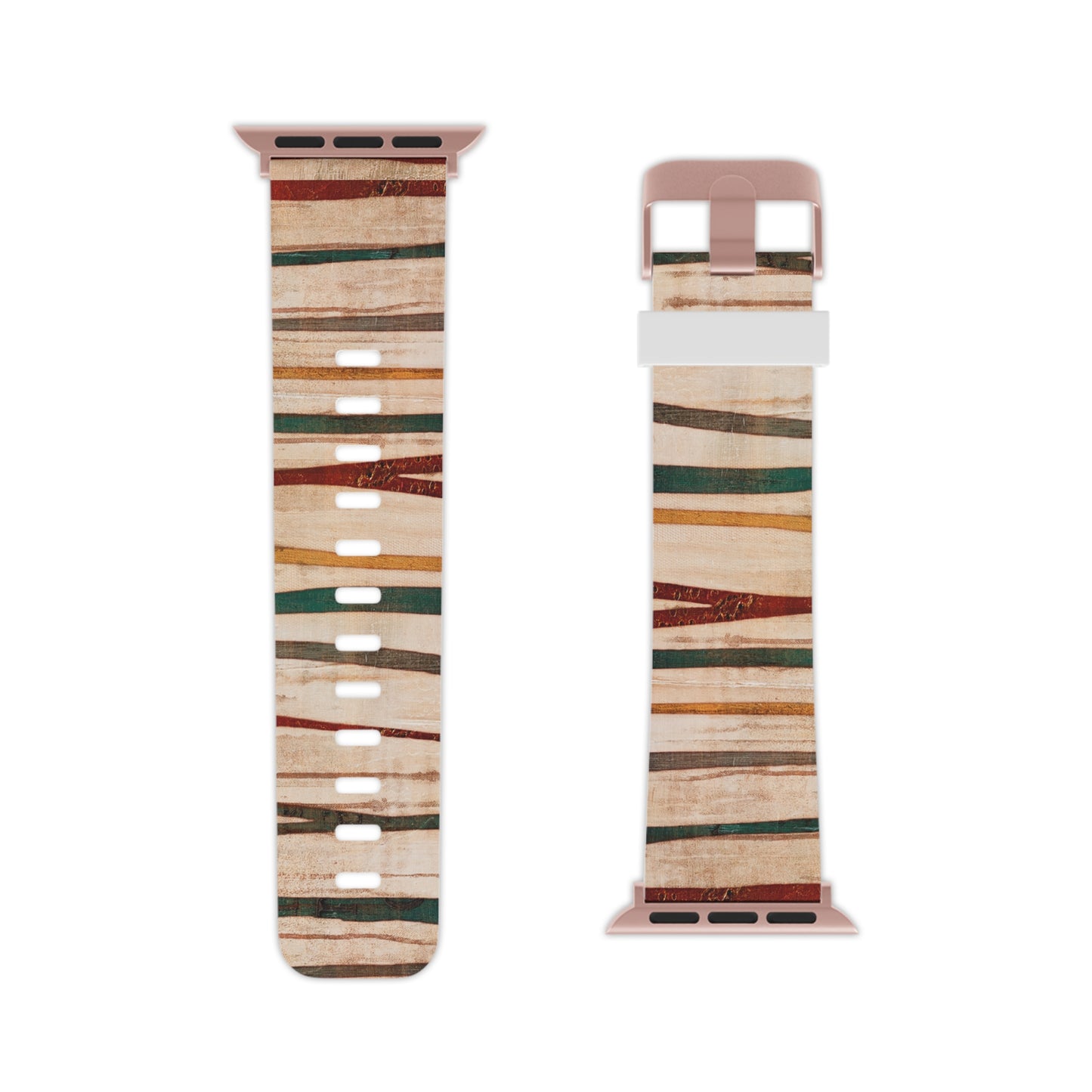 Apple, Safari stripes in muted colors - Watch Band for Apple Watch (Loop Band is white) by artist Marie Frederique