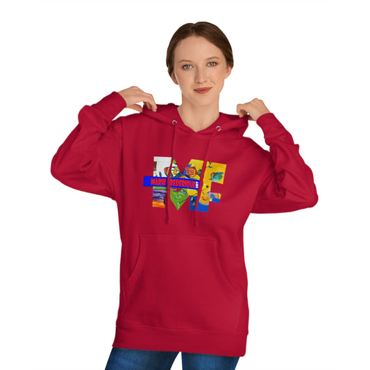 MF ART, Abstract Celebration - Unisex Hooded Sweatshirt by artist Marie Frederique