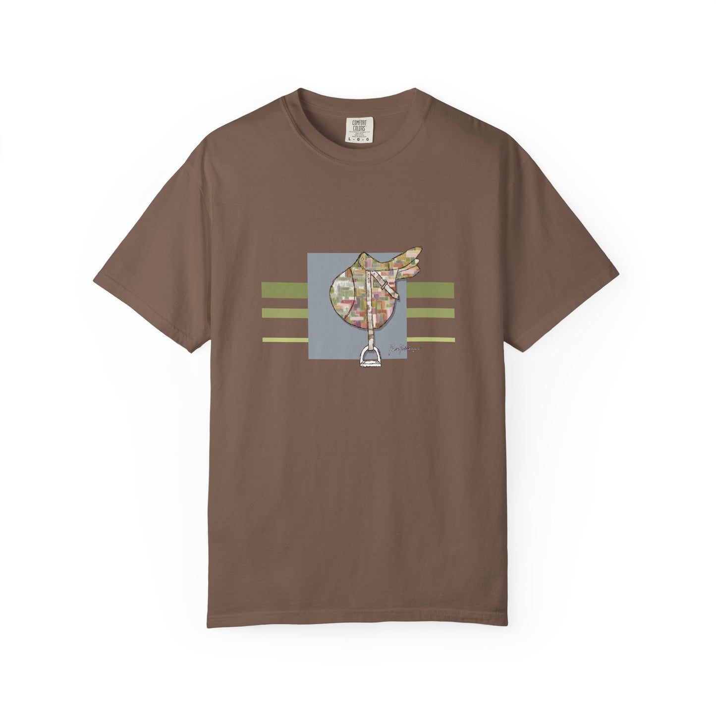 Equestrian Saddle patchwork T-Shirt by artist Marie Frederique